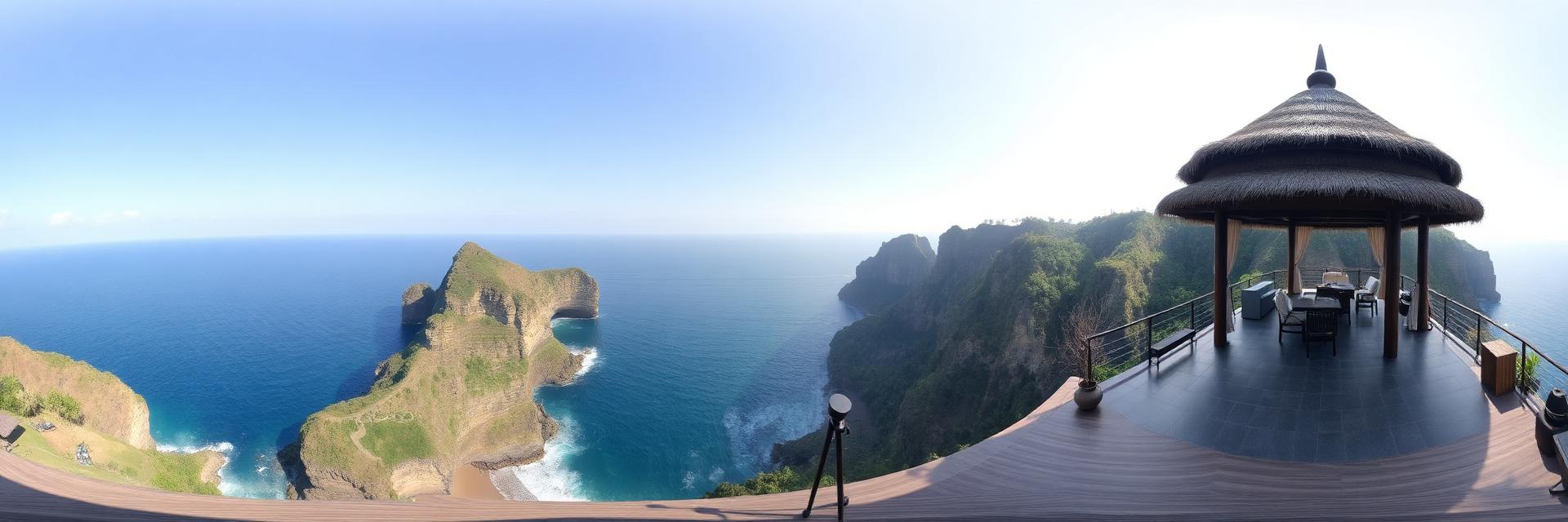 Panoramic view from the Svanata Uluwatu clifftop terrace